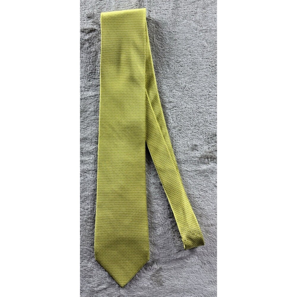 DOLCEPUNTA Yellow SILK MEN'S NECK Tie W: 3 1/2 " BY L: 62 " MADE IN ITALY